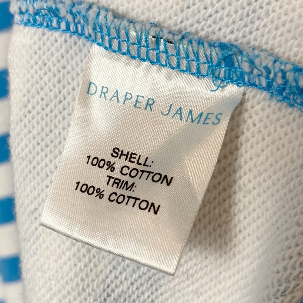 Draper James Kelsea Blue/White Anwing Stripe Sweatshirt - Picture 7 of 8